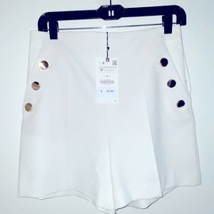 Zara white shorts